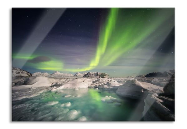 gewaltiges Polarlicht, Glasbild Jetzt online