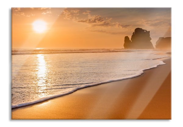 Sonnenuntergang Ozean, Glasbild Jetzt online