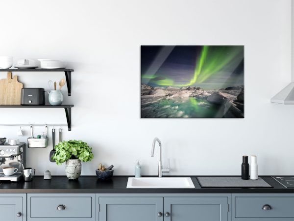 gewaltiges Polarlicht, Glasbild Jetzt online – Bild 3