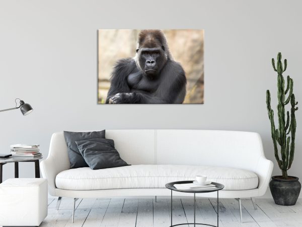 gelangweilter Gorilla, Glasbild Mode – Bild 2