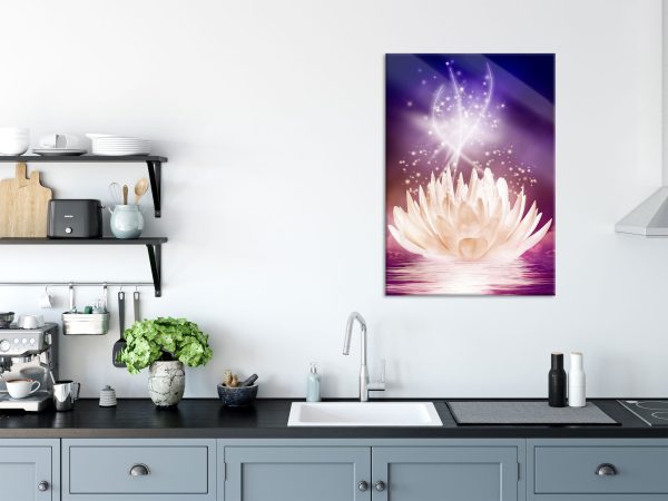 abstrakte Seerose, Glasbild Online – Bild 3