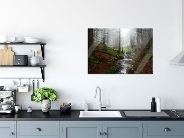 Bach im Wald, Glasbild Online – Bild 3