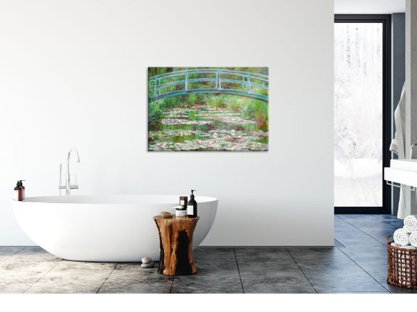Claude Monet - japanische Brücke über den Seerosenteich I, Glasbild Rabatt – Bild 4