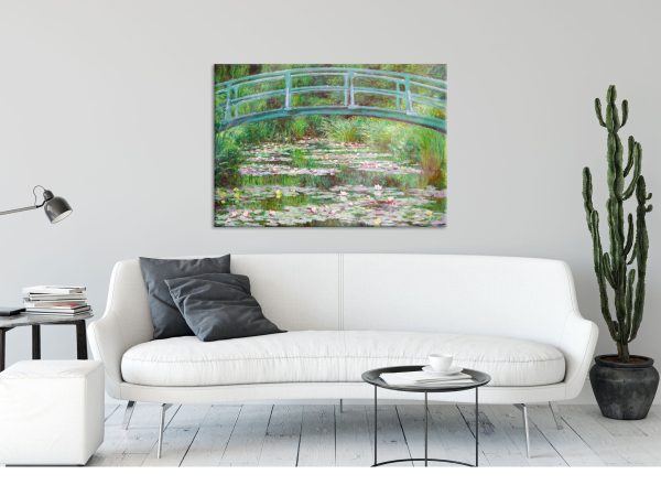 Claude Monet - japanische Brücke über den Seerosenteich I, Glasbild Rabatt – Bild 2