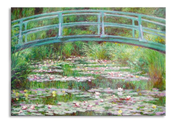 Claude Monet - japanische Brücke über den Seerosenteich I, Glasbild Rabatt