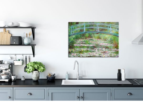 Claude Monet - japanische Brücke über den Seerosenteich I, Glasbild Rabatt – Bild 3