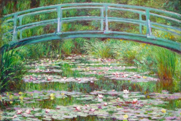 Claude Monet - japanische Brücke über den Seerosenteich I, Glasbild Rabatt – Bild 5