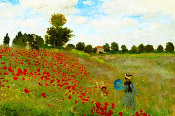 Claude Monet - Felder um Argenteuil, Glasbild Angebot – Bild 5