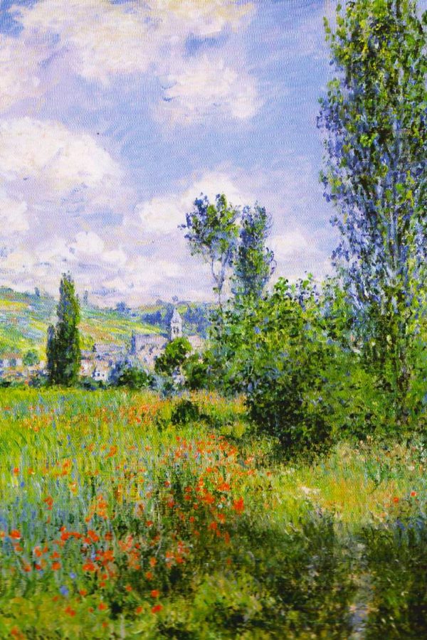 Claude Monet - Aussicht von Vétheuil- Impression, Glasbild Online-Verkauf – Bild 5