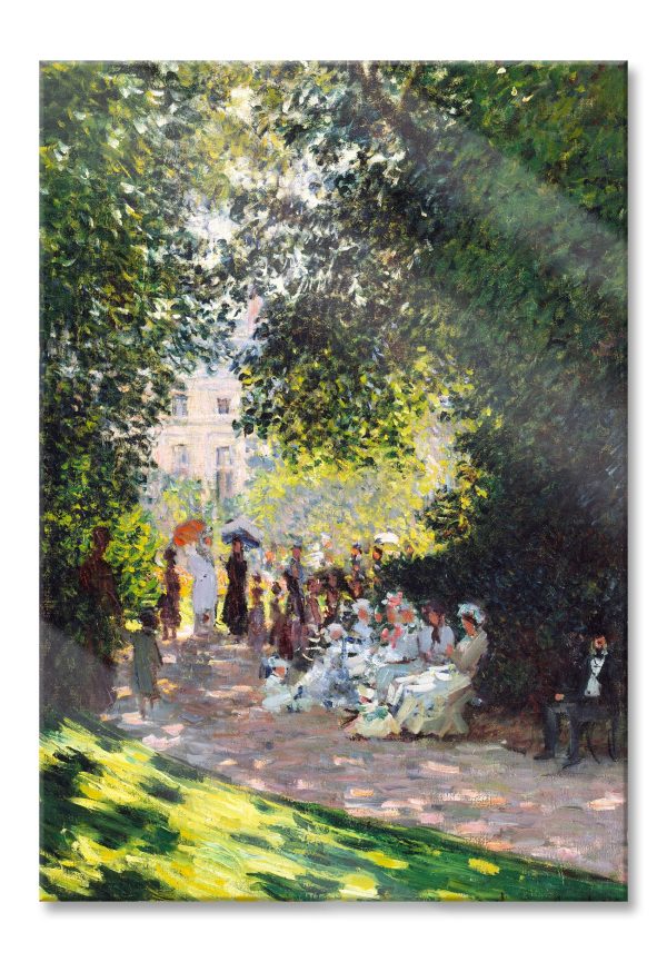 Claude Monet - Der Park Monceau, Glasbild Mode