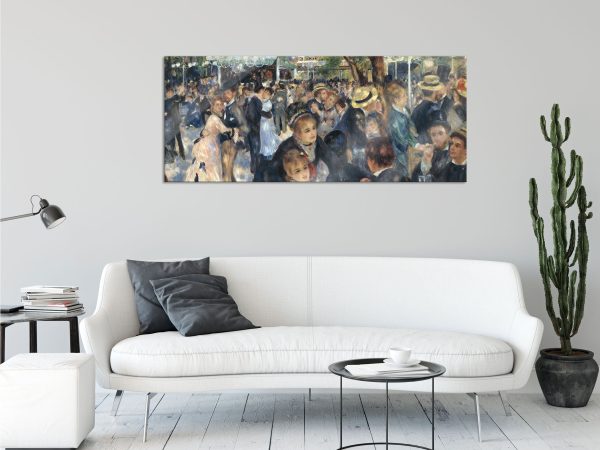 Pierre-Auguste Renoir - Bal du Moulin de la Galette, Glasbild Panorama Verkauf – Bild 2