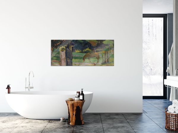 Paul Gauguin - Tahitische Landschaft , Glasbild Panorama Schn?ppchen – Bild 4