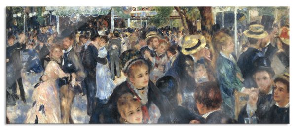 Pierre-Auguste Renoir - Bal du Moulin de la Galette, Glasbild Panorama Verkauf