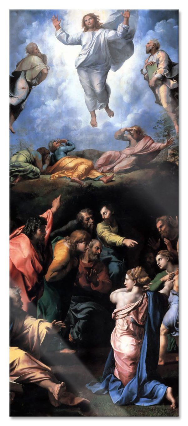 Raffael - Transfiguration , Glasbild Panorama Rabatt