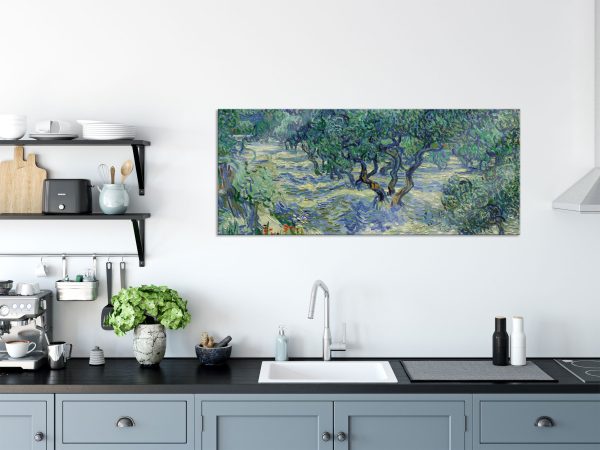 Vincent Van Gogh - Oliven-Feld , Glasbild Panorama Zu verkaufen – Bild 3