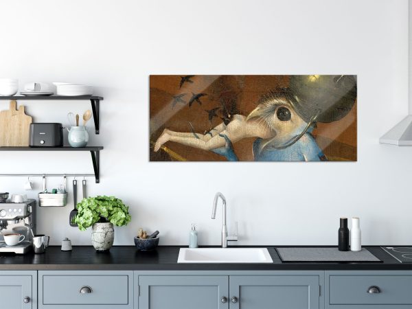 Hieronymus Bosch - Ausschnitt aus Garten der Lüste I, Glasbild Panorama Verkauf – Bild 3