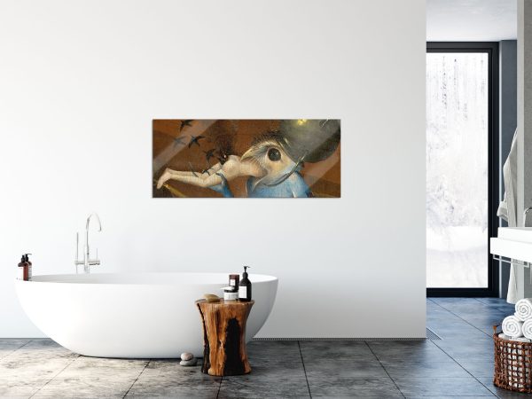 Hieronymus Bosch - Ausschnitt aus Garten der Lüste I, Glasbild Panorama Verkauf – Bild 4