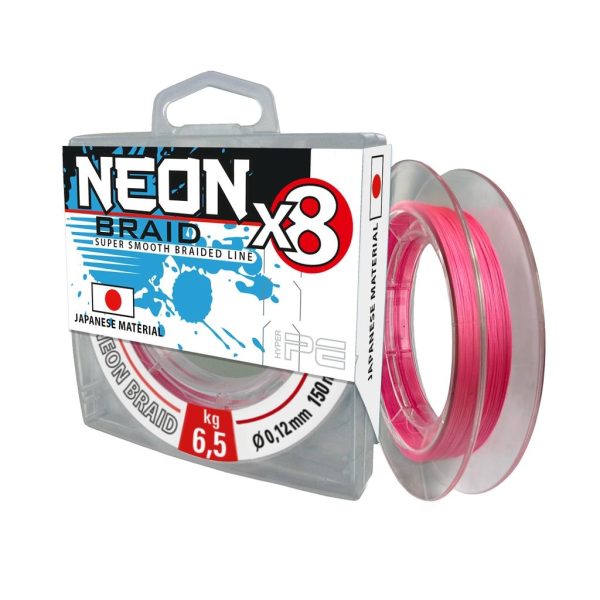 Jenzi 8x-Braid Neon Pink | 150m | 0.12mm 6.5kg |geflochtene Schnur Verkauf