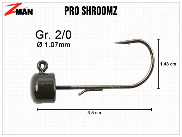 Z-Man Pro ShroomZ 2 0 green Pumpkin | Ned Rig Jigkopf Online-Verkauf