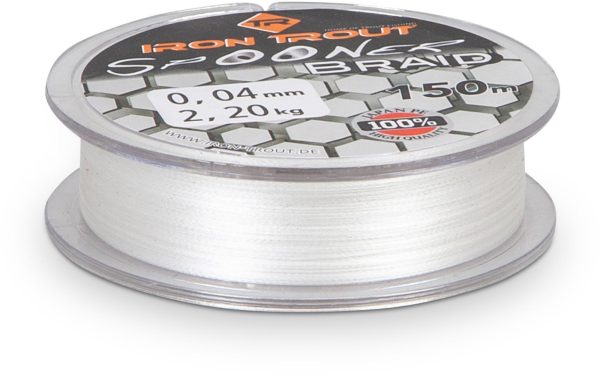 Iron Trout Spooner Braid 150m 0,05mm 2,7kg white   geflochtene Schnur Mode – Bild 2
